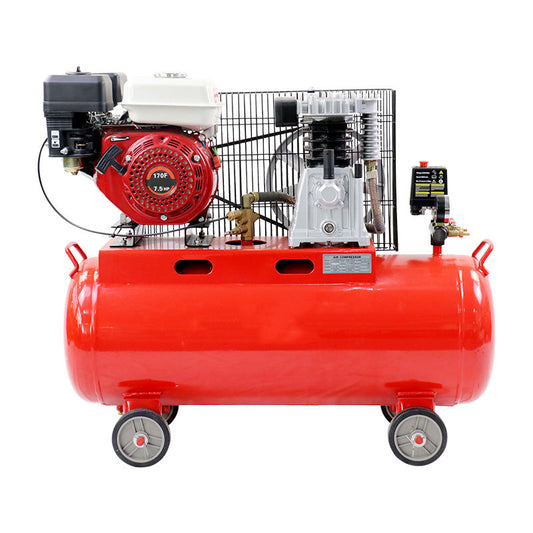 BOXIN BX-H2065-1 Aluminum Compound Belt Gasoline Piston Air Compressor – 3HP, 100L Tank, 260L/Min Air Output