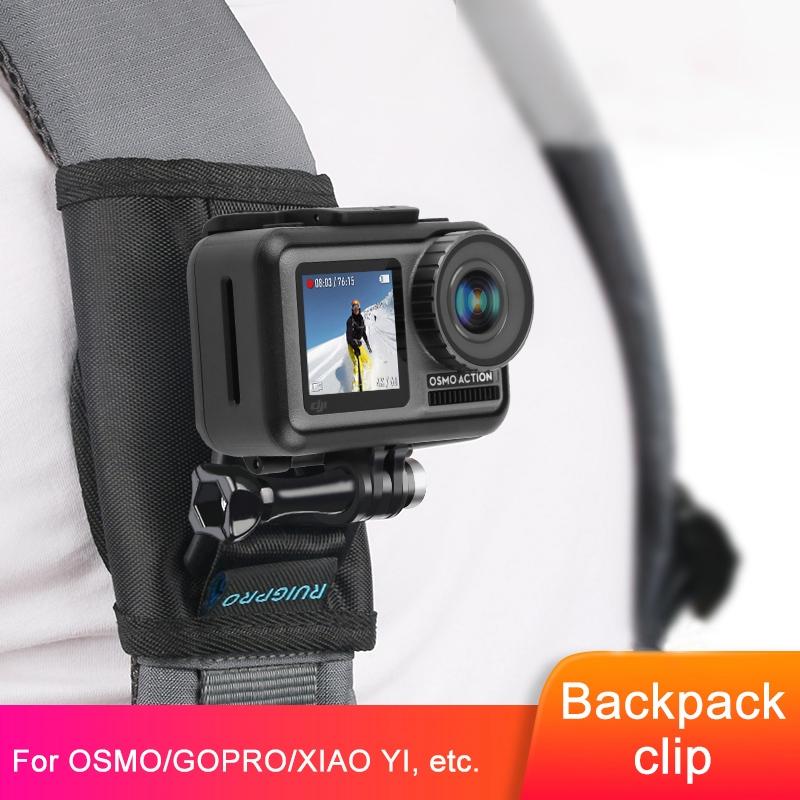 NNEIDS Universal Action Camera Backpack Mount - Rec Mounts Clip Clamp