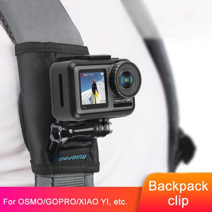 NNEIDS Universal Action Camera Backpack Mount - Rec Mounts Clip Clamp