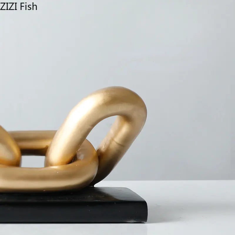 NNEOBA Elegant Chain Ceramic Resin Sculpture Statue-2
