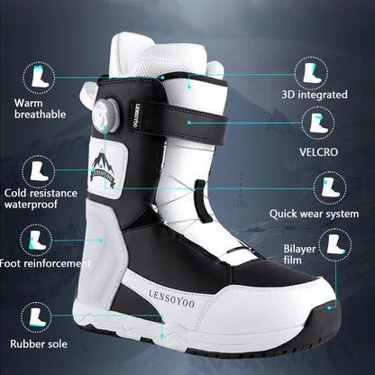 NNEOBA 2024 Winter Ski Shoes - Unisex Snowboarding Boots-3