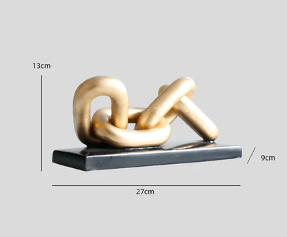NNEOBA Elegant Chain Ceramic Resin Sculpture Statue-3