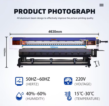 Tarpaulin Printing Machine WorldColor Eco Solvent Inkjet Printer – I3200E1 / F1080 Print Head | 3200dpi | 3.2m Roll-to-Roll | For Vinyl, Banner, Fabric, and More