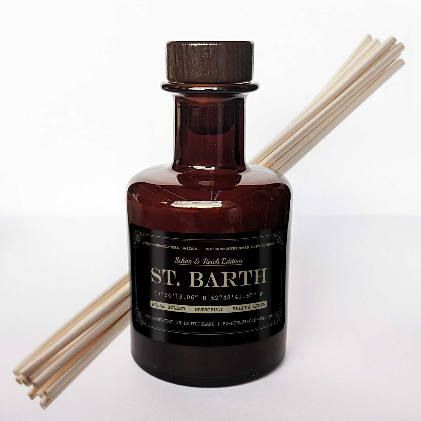 St. Barth Raumduft Diffuser - Schön & Reich Edition - Weiße Hölzer | Patschuli | Helles Leder
