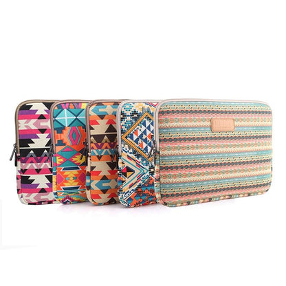 NNEDSZ 13 Inch Lingge Laptop Liner Bag - Pattern Design - Blue Pattern Diamond Lattice