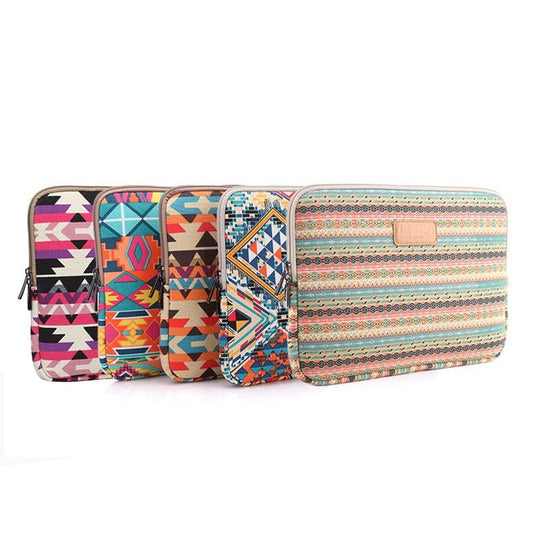 NNEDSZ 13 Inch Lingge Laptop Liner Bag - Pattern Design - Blue Pattern Diamond Lattice