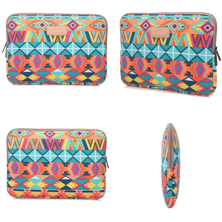 NNEDSZ 13 Inch Lingge Laptop Liner Bag - Pattern Design - Blue Pattern Diamond Lattice