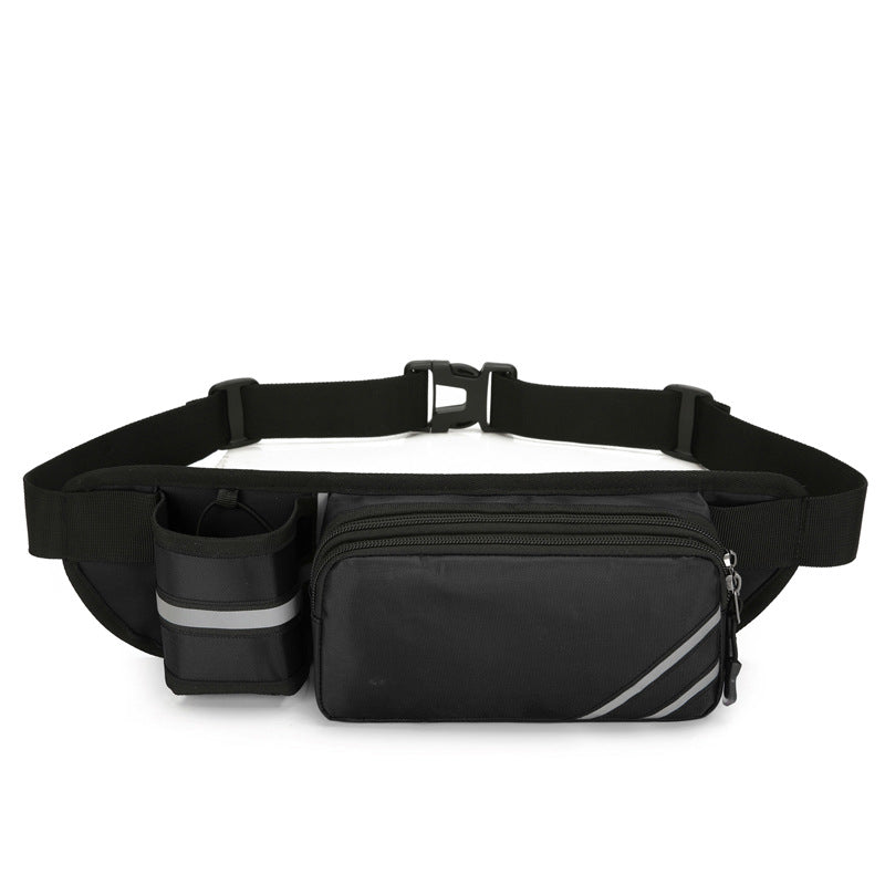 NNEDSZ Water-Resistant Running Waist Pack with Bottle Holder - Adjustable Fitness Belt for Men