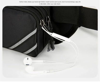 NNEDSZ Water-Resistant Running Waist Pack with Bottle Holder - Adjustable Fitness Belt for Men
