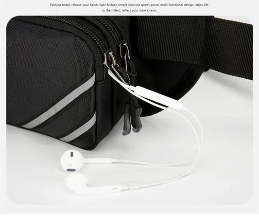 NNEDSZ Water-Resistant Running Waist Pack with Bottle Holder - Adjustable Fitness Belt for Men
