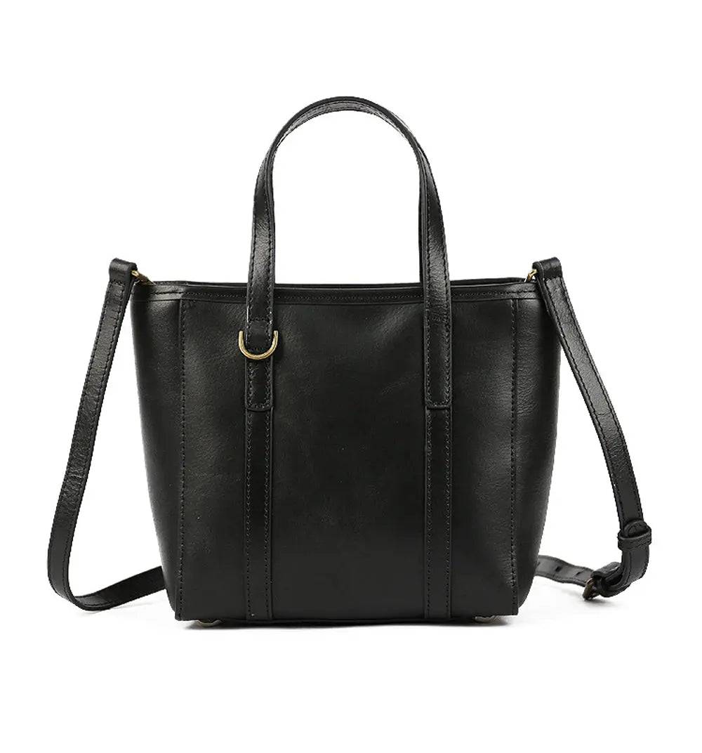 Vintage Antic Leather Shopping Tote Bag