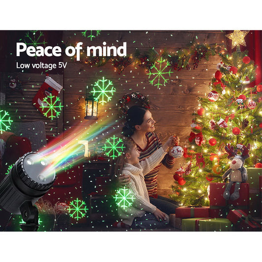 NNEDSZ Jollys Moving LED Lights Laser Projector Landscape Lamp Christmas Decor