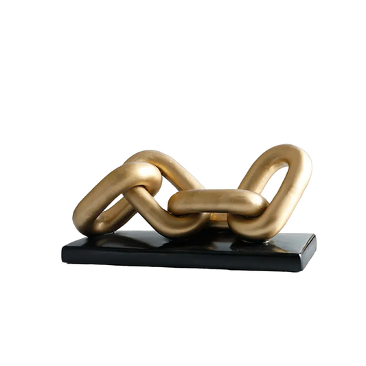 NNEOBA Elegant Chain Ceramic Resin Sculpture Statue-0