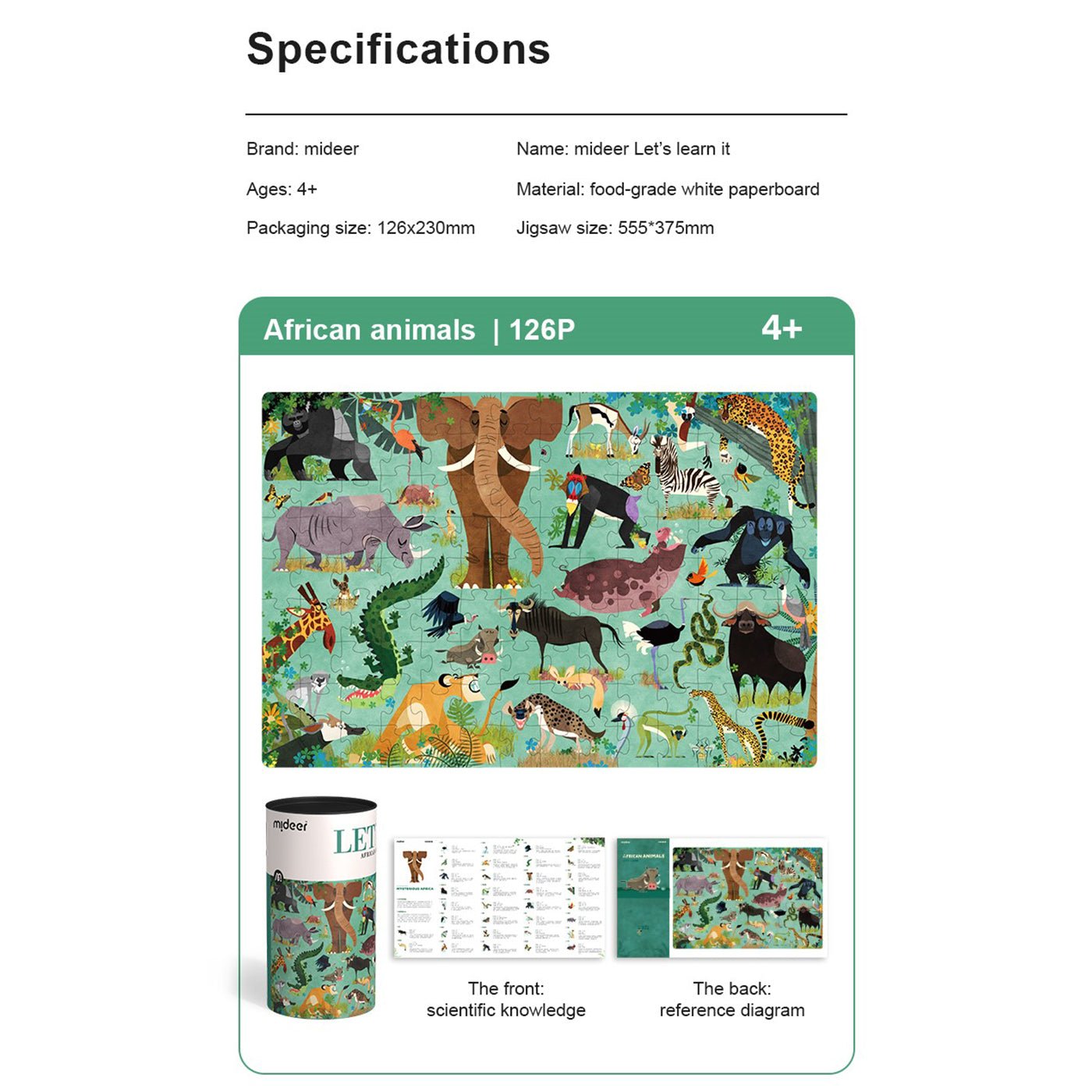 African Animals 126pcs