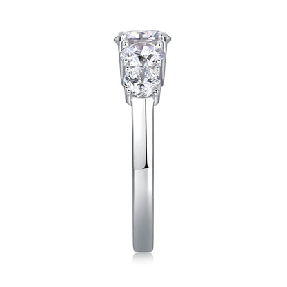 Deep Affection - Set With 1-carat Top-quality Moissanite S925 Silver And Platinum-plated Diamond Wedding Ring. The Ring Can Be Tested With A Diamond Pen In Gold And Rose Gold