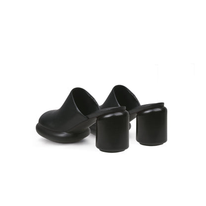 Cloud Heel Leather Mules-4