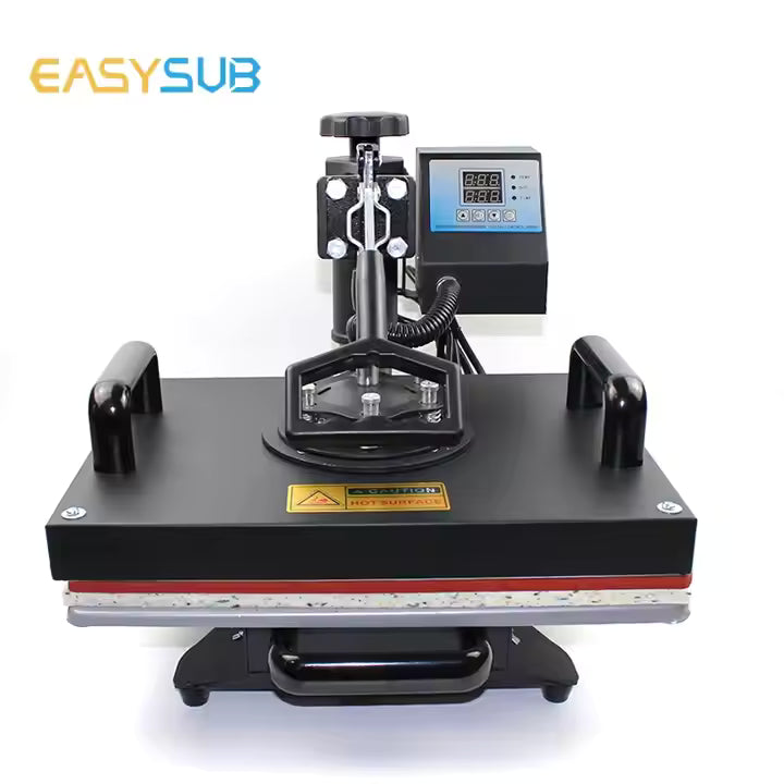 Easysub 5-in-1 Combo Heat Press Machine – Sublimation Printing for T-Shirts, Mugs, Plates, and Caps