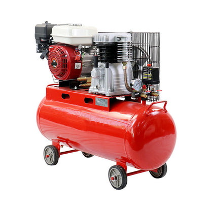 BOXIN BX-H2065-1 Aluminum Compound Belt Gasoline Piston Air Compressor – 3HP, 100L Tank, 260L/Min Air Output