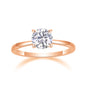 Oath - Set With 1-2 Carat Top-quality Moissanite S925 Silver And Platinum-plated Diamond Wedding Ring. The Ring Can Be Tested With A Diamond Pen. Gold Rose Gold