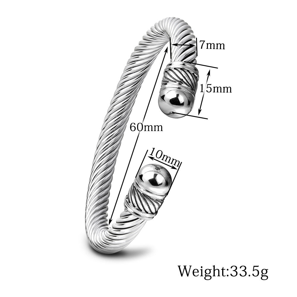 Stainless Steel Personality 7MM Steel Wire Cable Opening