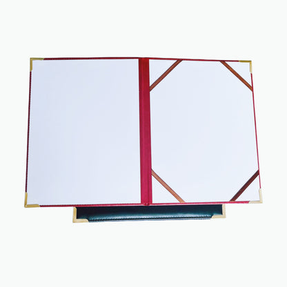A4 PU Leather Certificate Holder – Custom Logo Diploma Cover with Gold/Silver Hot Stamping | Model P022