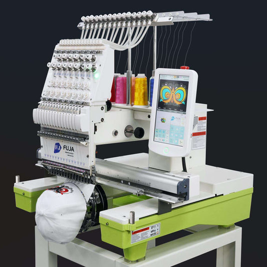 Single Head Computerized Embroidery Machine – 12/15/20 Needle for Hats, Logos, T-Shirts & More