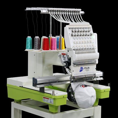 Single Head Computerized Embroidery Machine – 12/15/20 Needle for Hats, Logos, T-Shirts & More