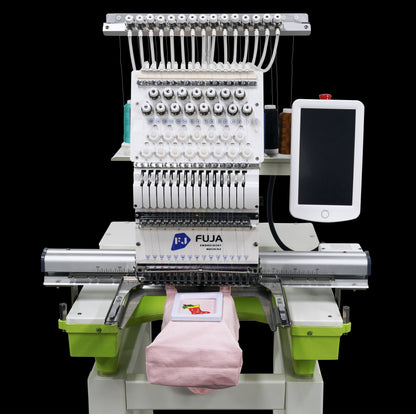 Single Head Computerized Embroidery Machine – 12/15/20 Needle for Hats, Logos, T-Shirts & More
