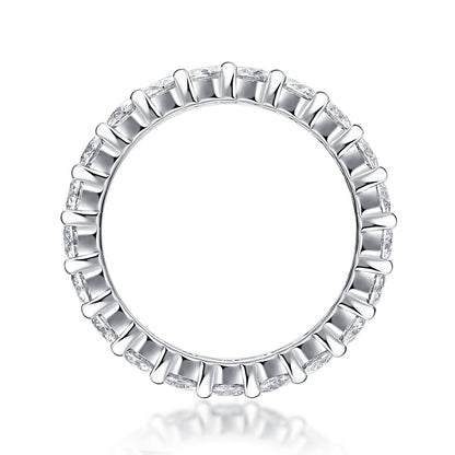 A Fleeting Glimpse - A Wedding Ring Set With Top-quality Moissan S925 Silver And Platinum-plated Diamond Can Be Inspected With A Diamond Pen