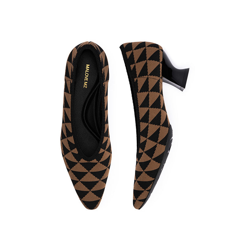 French Chic Pointed Toe Low Heels