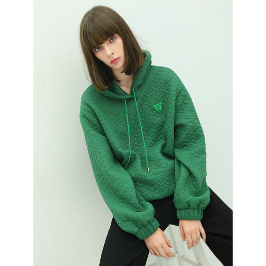 Green Quilted Hoodie