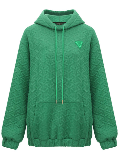 Green Quilted Hoodie