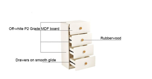 Lucas Kids White Drawer Chest