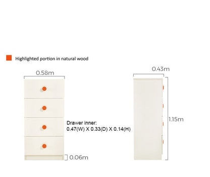 Lucas Kids White Drawer Chest
