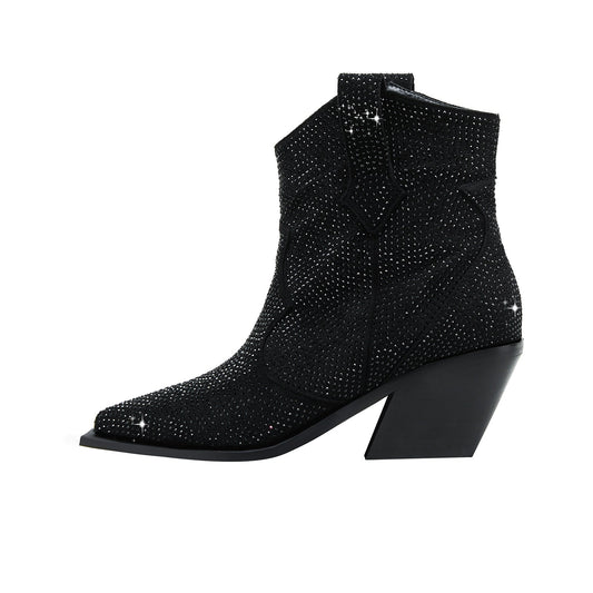 Rhinestone Embellished Cowgirl Boots-0
