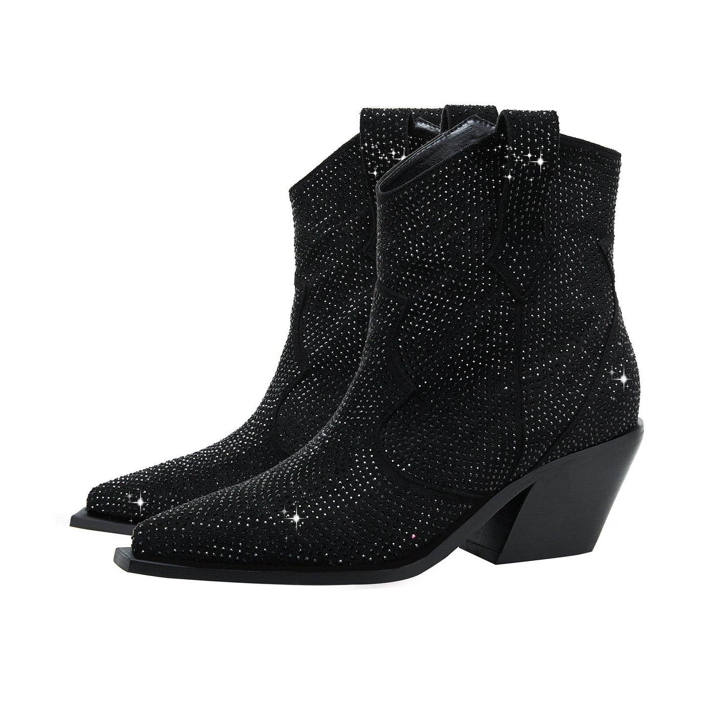 Rhinestone Embellished Cowgirl Boots-3