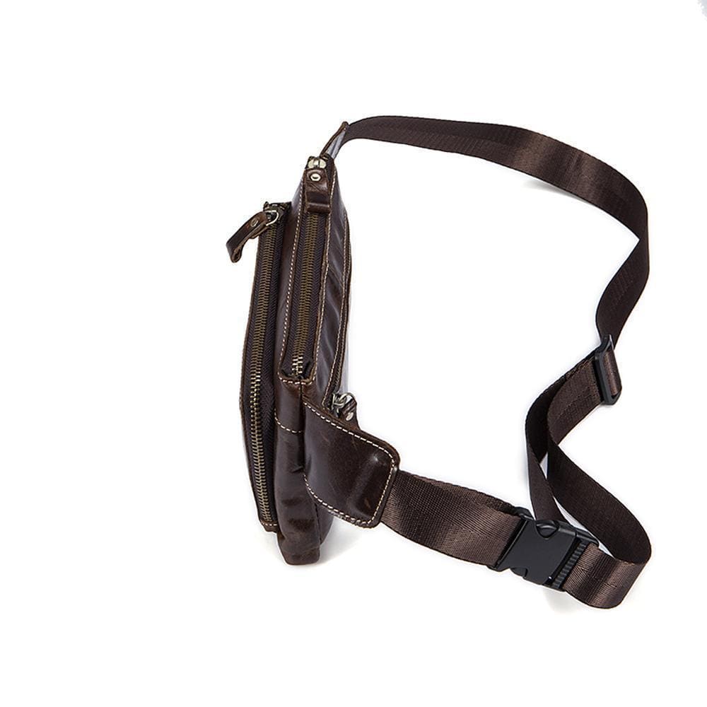 Rossie Viren Men Vintage Leather Waist Bag