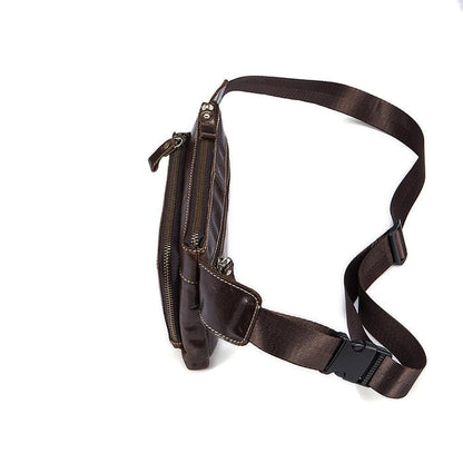 Rossie Viren Men Vintage Leather Waist Bag