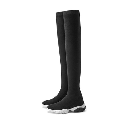 Slimming Stretchy Thermal Over the Knee Boots-2