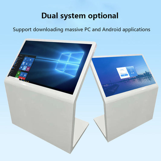 21.5" / 32" / 43" / 49" / 55" Inclined L-Shaped Front-End Touch Query All-in-One Machine Interactive Touch Display Screen