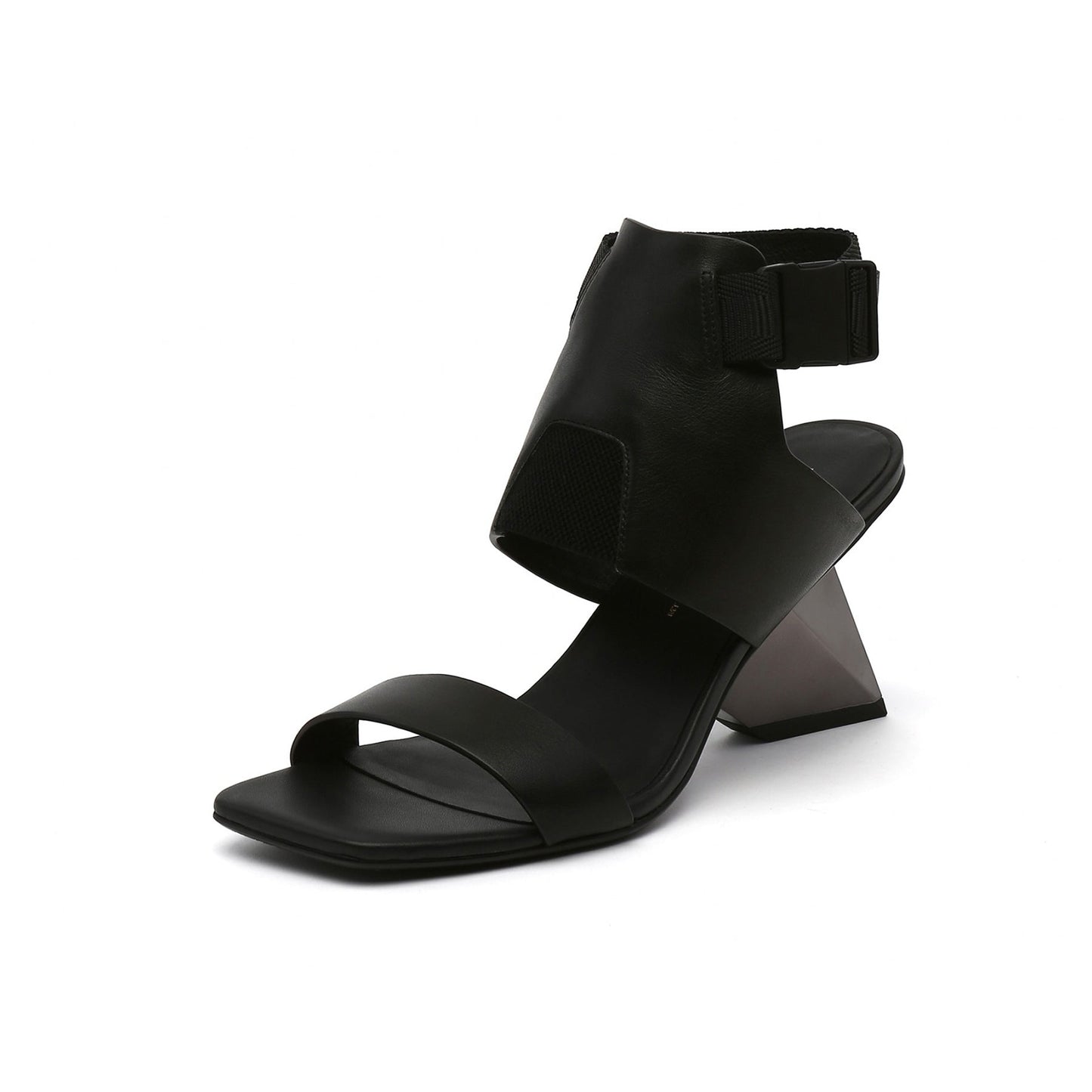 Striking Slip-On Ankle Strap Gravity Block Heel Sandals-1