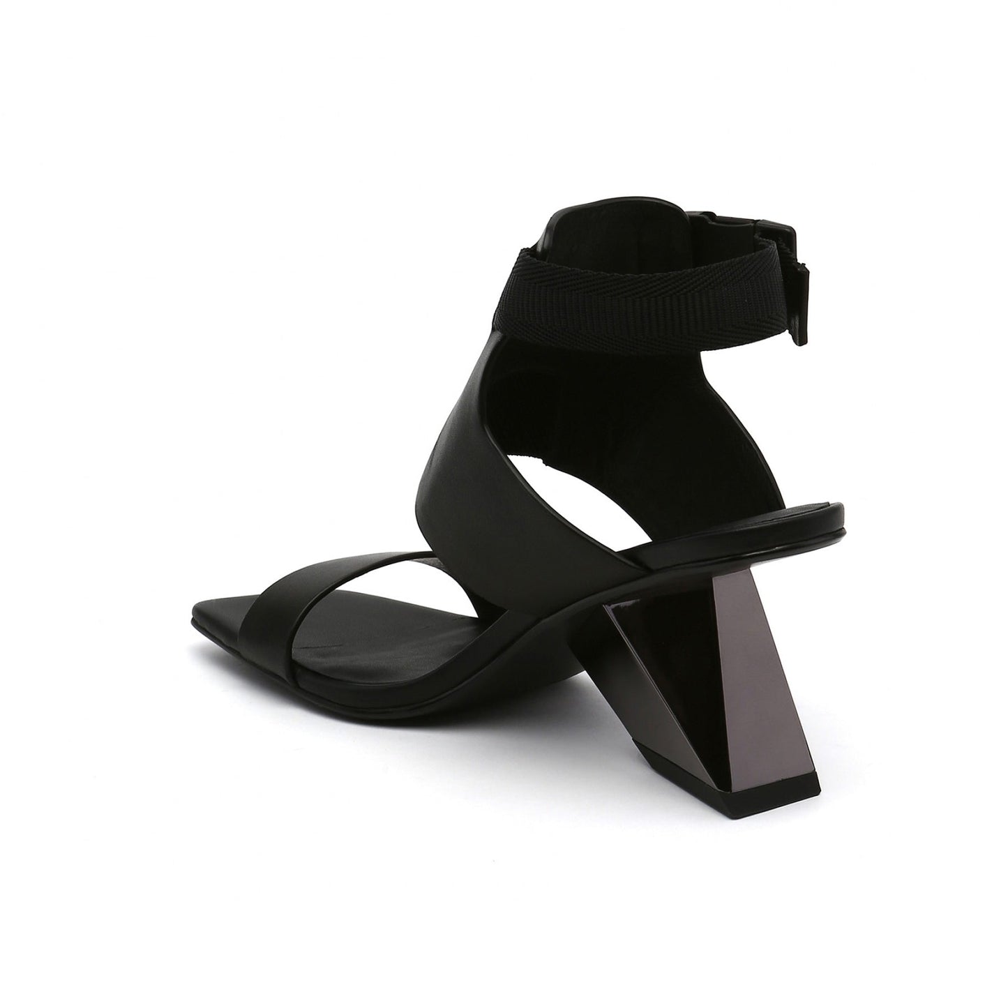 Striking Slip-On Ankle Strap Gravity Block Heel Sandals-3