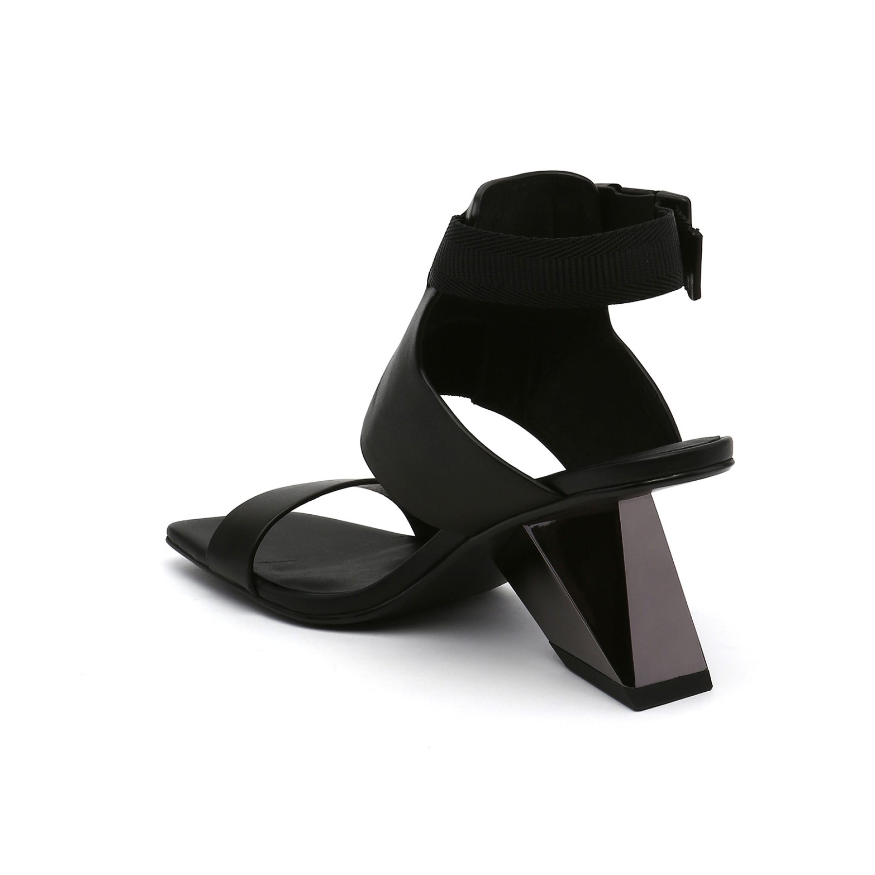 Striking Slip-On Ankle Strap Gravity Block Heel Sandals-3