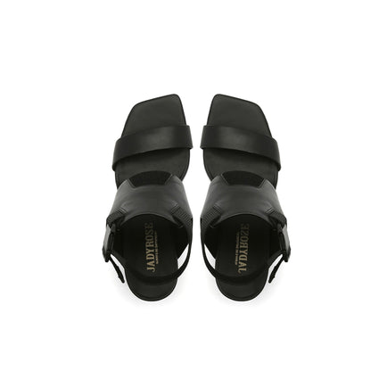 Striking Slip-On Ankle Strap Gravity Block Heel Sandals-4