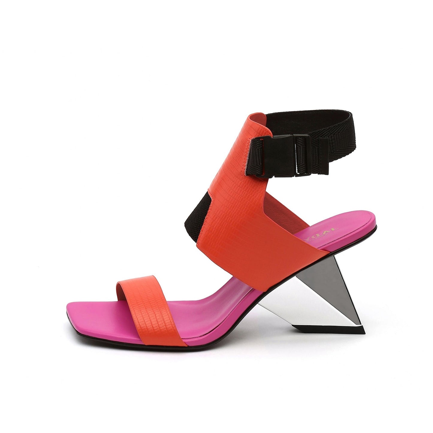 Striking Slip-On Ankle Strap Gravity Block Heel Sandals-6