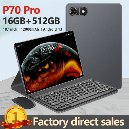 Hot P70 Pro 10.1-Inch Android Tablet – 16GB + 512GB, Dual SIM, 4G LTE, Drop-Resistant | Kid-Friendly Entertainment & Learning Device