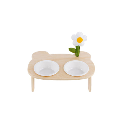 Tilted Daisy Pet Bowl With Stand