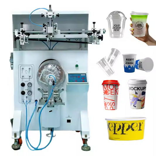 High-speed Printing Tube Round Surface Single-color Semi-automatic Screen Printing Machine for Tube, Cup Screen Printers