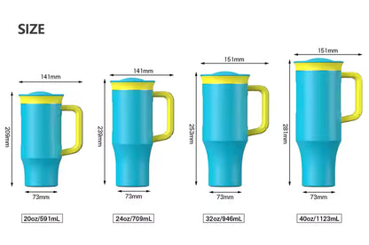 ANSHENG Custom Logo Stainless Steel Tumbler – 18oz / 24oz / 32oz / 40oz with Handle