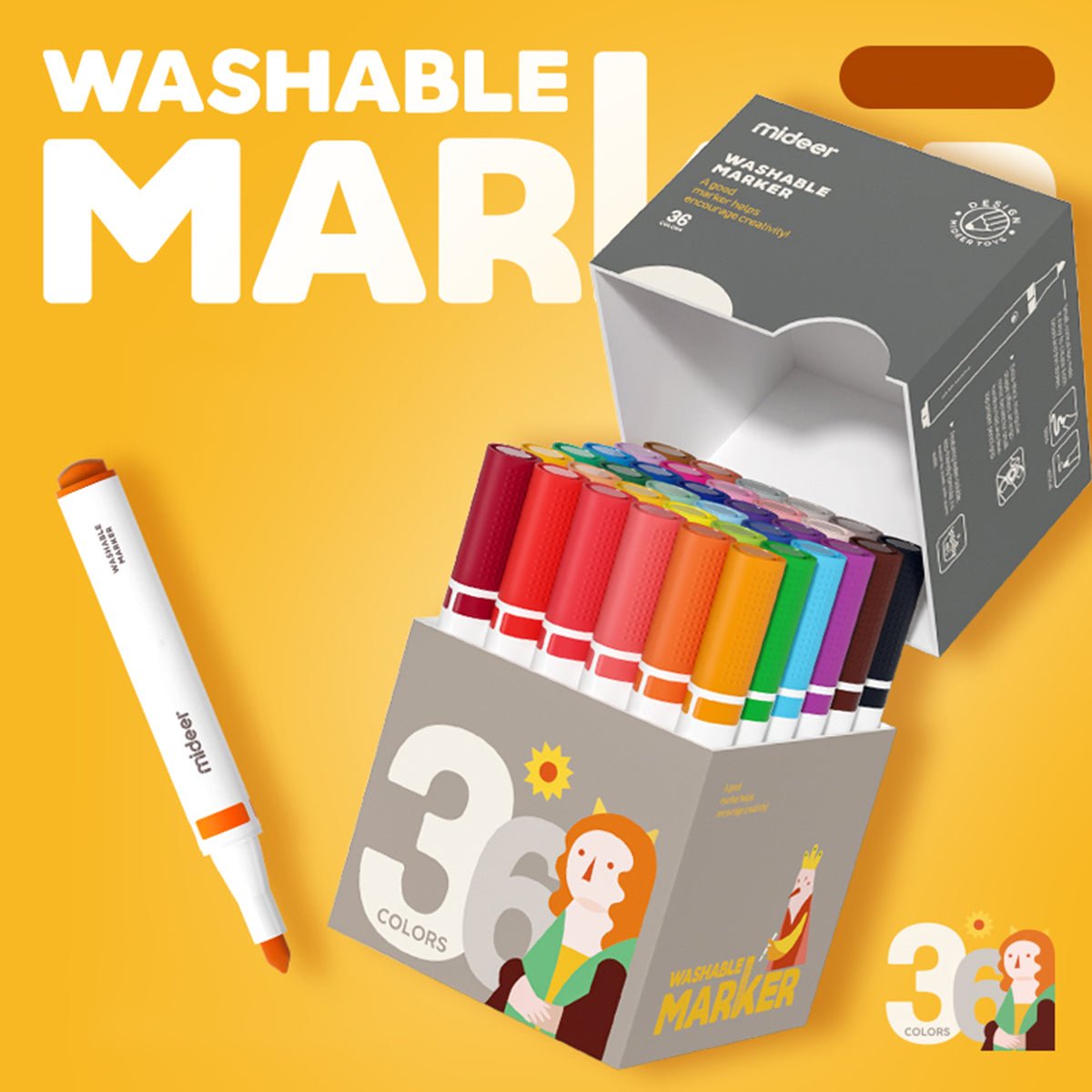 Washable Marker 36 Colors-1
